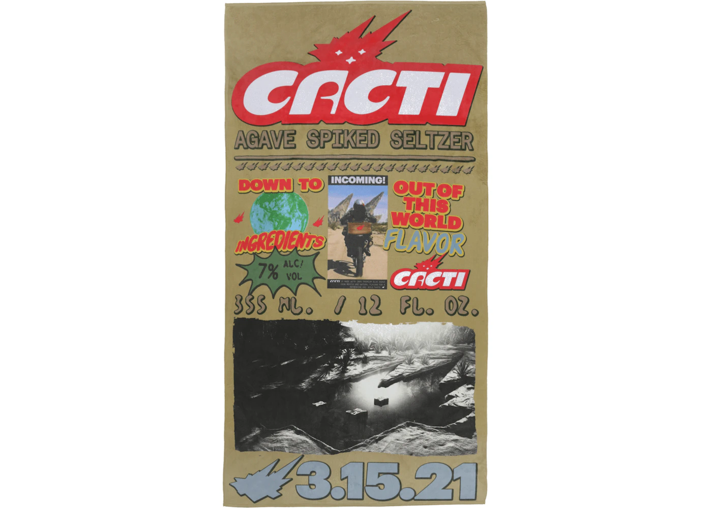 Travis Scott Cacti Down To Earth Towel Multi