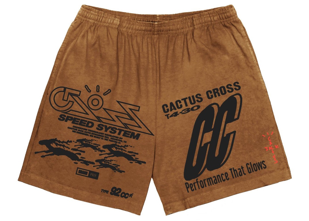 Pre-owned Travis Scott Cactus Jack 92cc Shorts Brown