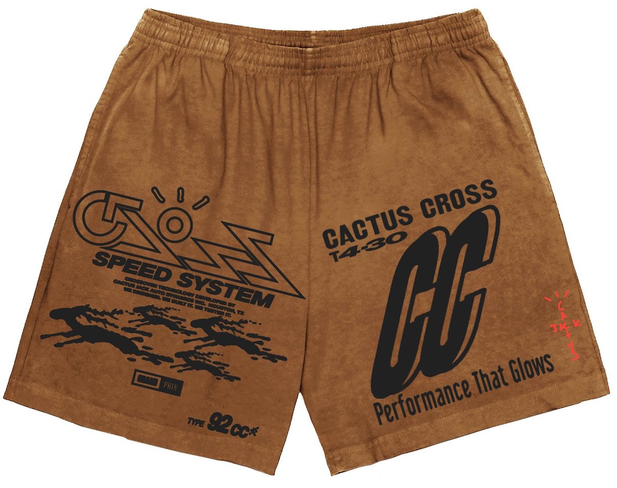 Travis Scott Cactus Jack 92CC Shorts Brown - SS21