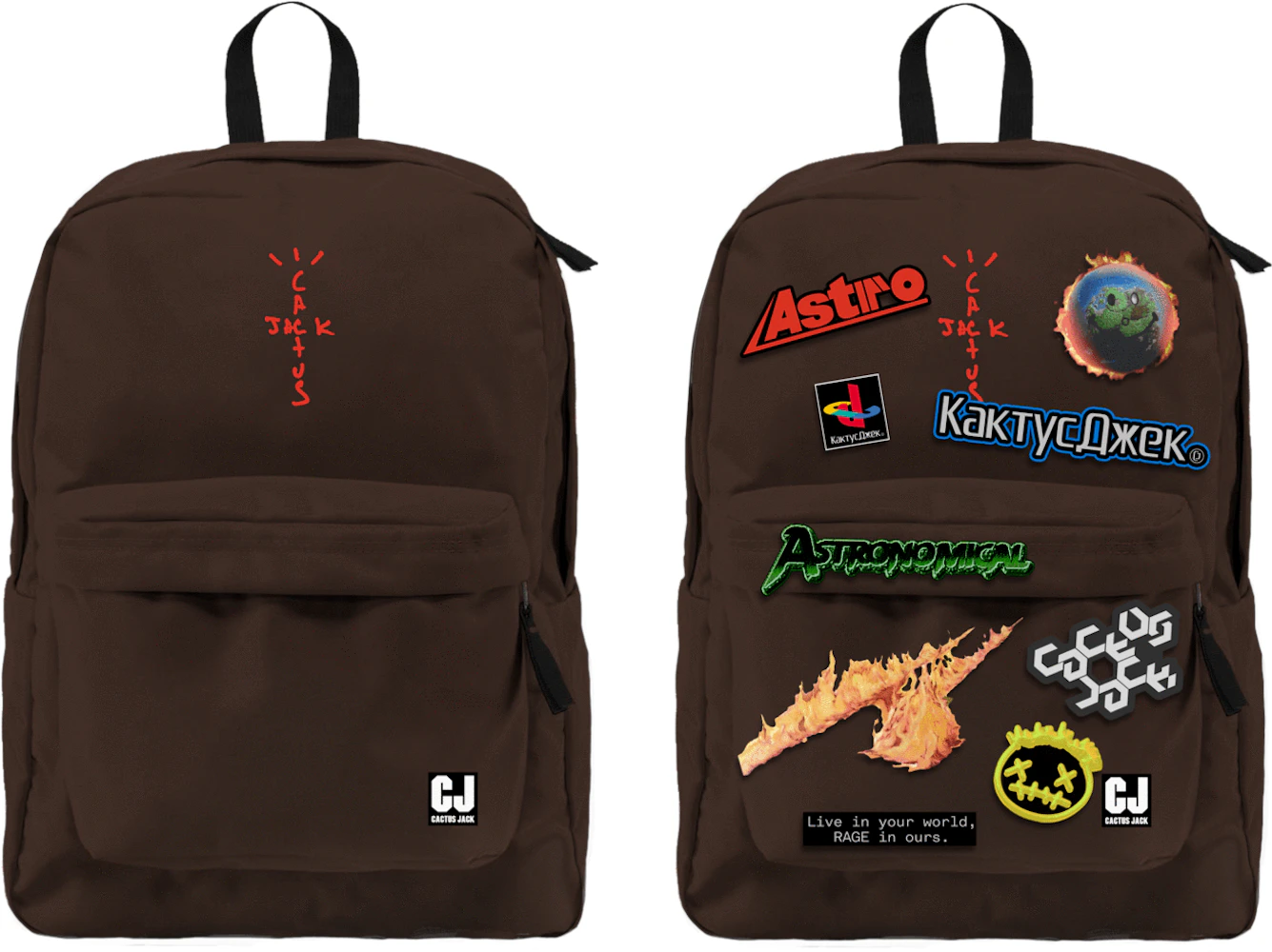 Travis Scott Cactus Jack Backpack With Patch Set Brown - SS20 - US