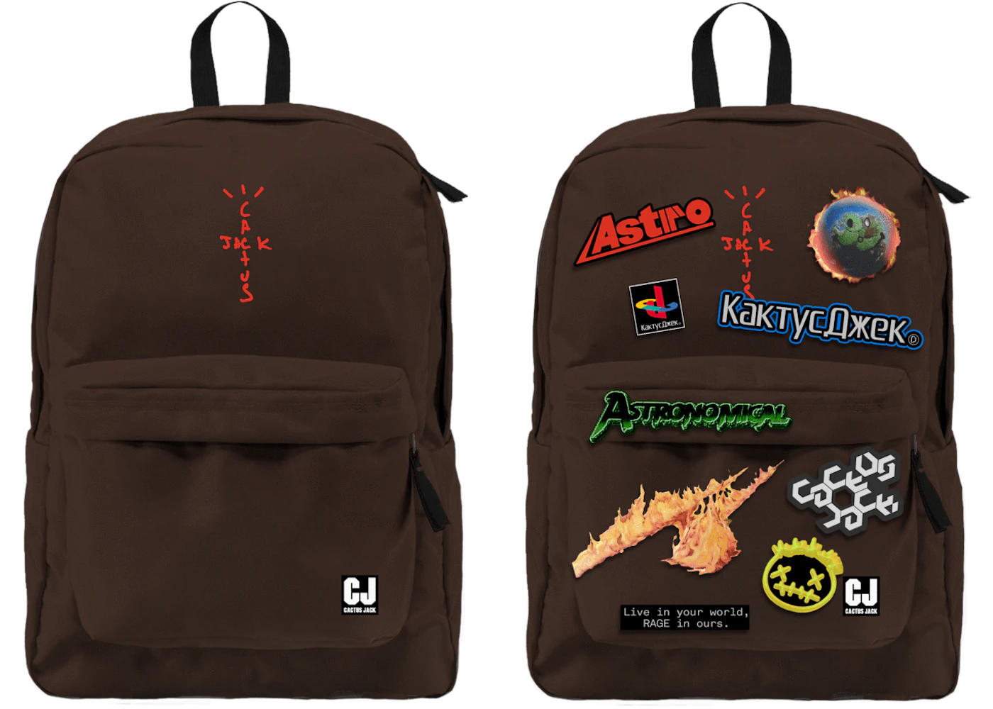 Travis Scott Cactus Jack Backpack With Patch Set Brown SS20 US