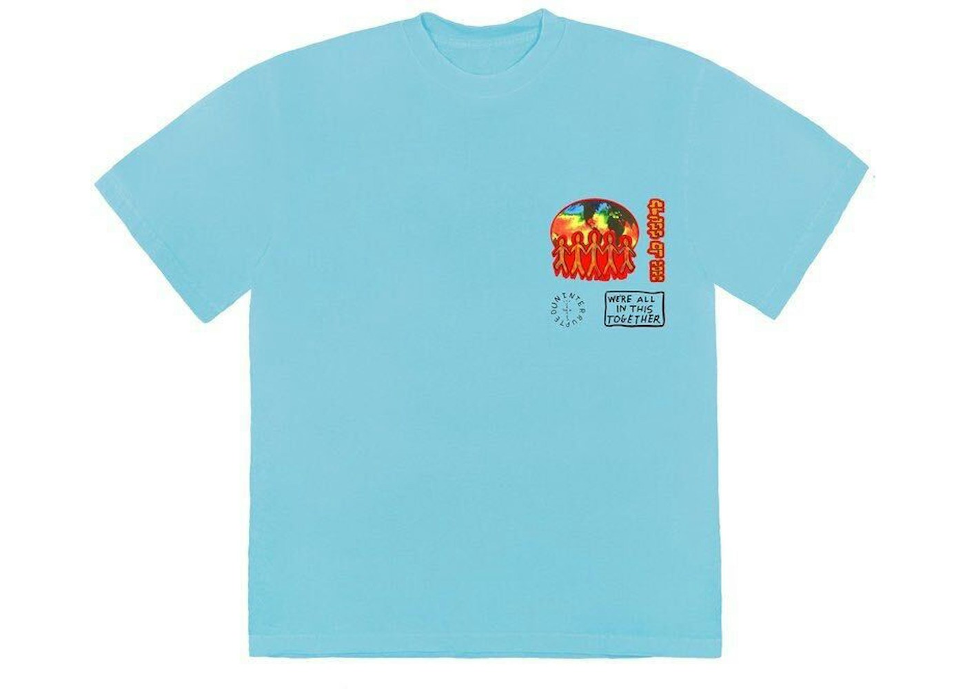 Travis Scott Cactus Jack C O T Shirt Light Blue Ss