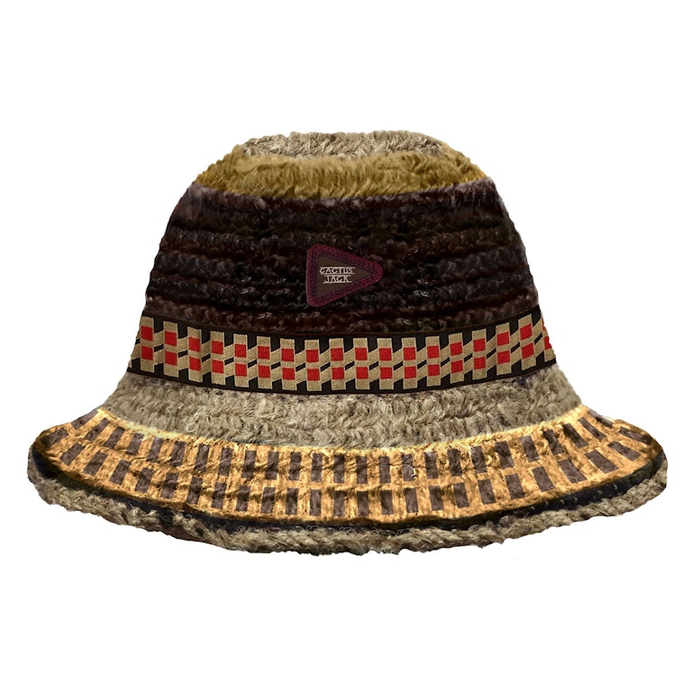 Pre-owned Travis Scott Cactus Jack Crochet Bucket Hat Multi