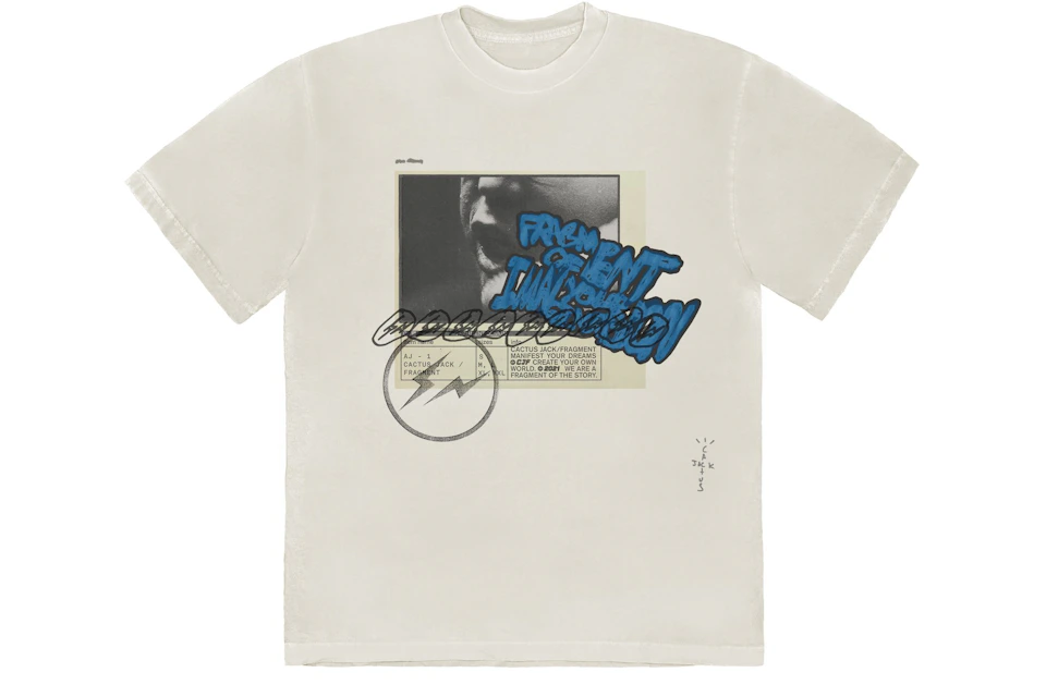 Travis Scott Cactus Jack For Fragment Manifest T Shirt Cream Ss21 Travis Scott Cactus Jack For Fragment Manifest T Shirt Cream Ss21