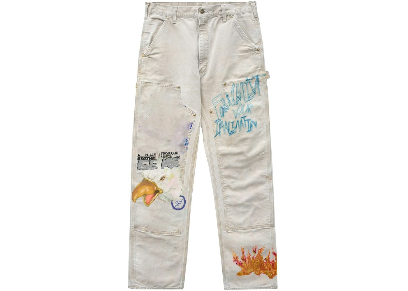 Travis Scott Cactus Jack For Fragment Painters Imagination Pant White Ss21 Travis Scott Cactus Jack For Fragment Painters Imagination Pant White Ss21