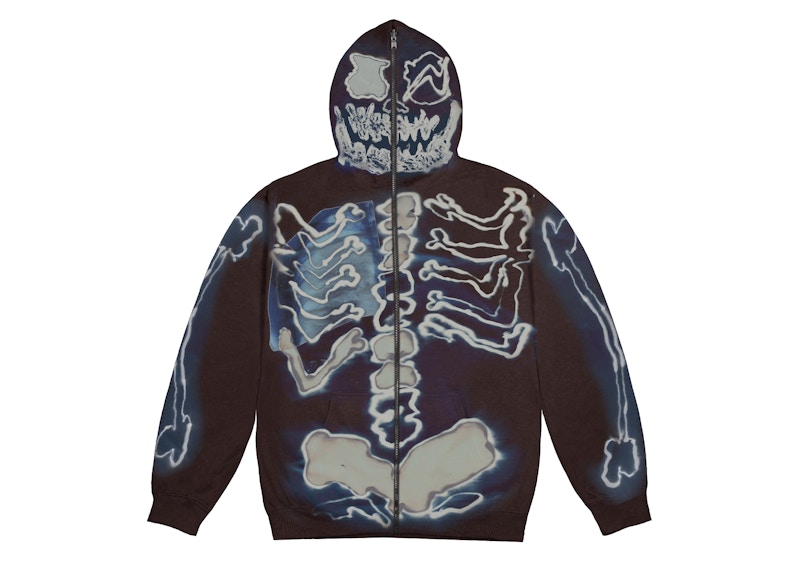 travis scott cactus jack skeleton hoodieフルジップタイプ