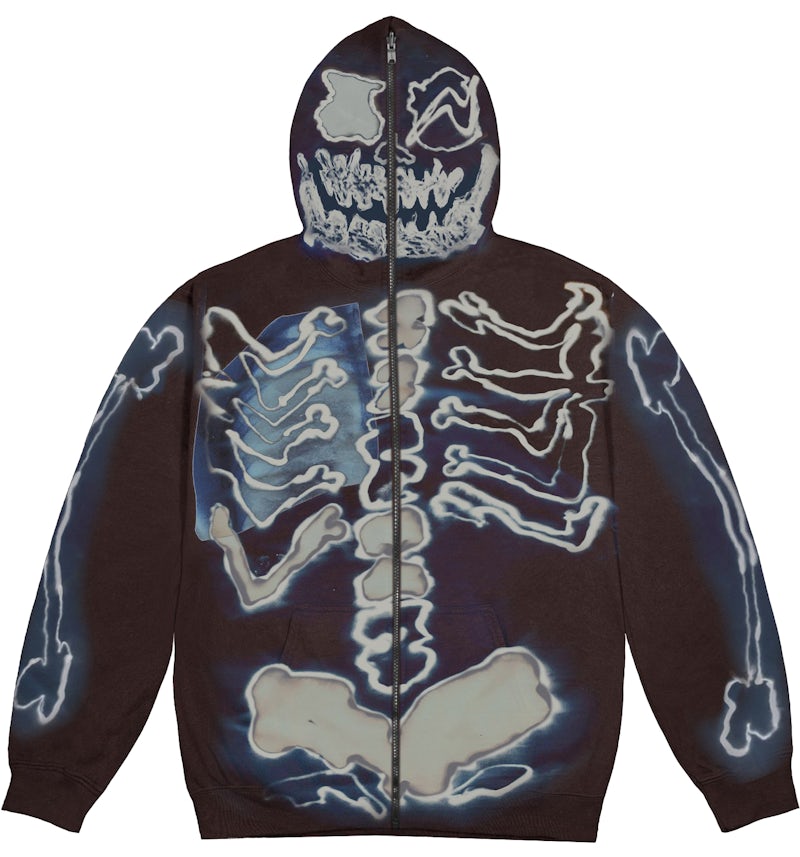Travis Scott Cactus Jack For Fragment Skeleton Graffiti Full Zip