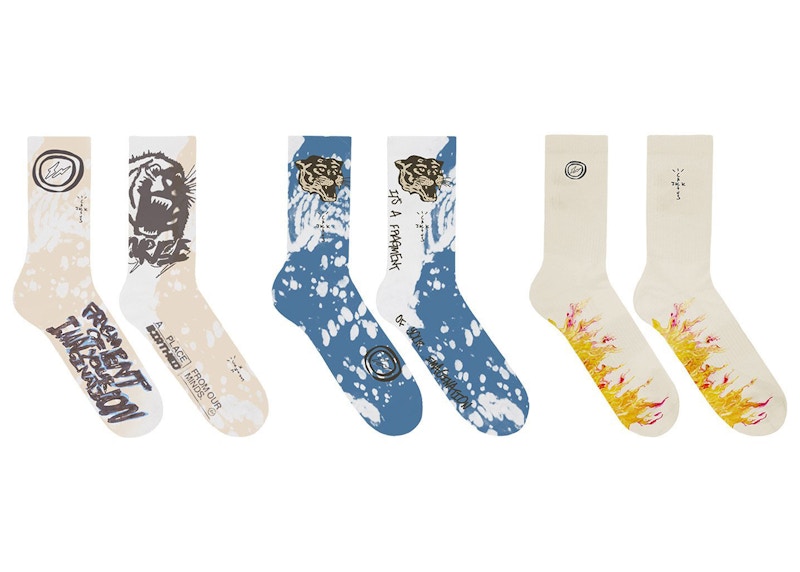 最安値正規品CACTUS JACK FOR FRAGMENT 3 PACK SOCKS レッグウェア