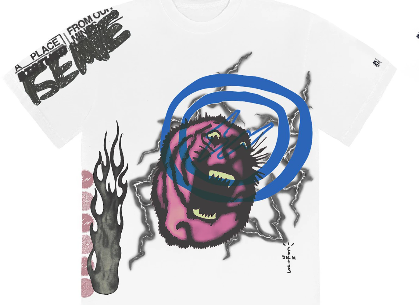 Travis Scott Cactus Jack For Fragment Pink Sunrise T-shirt Washed