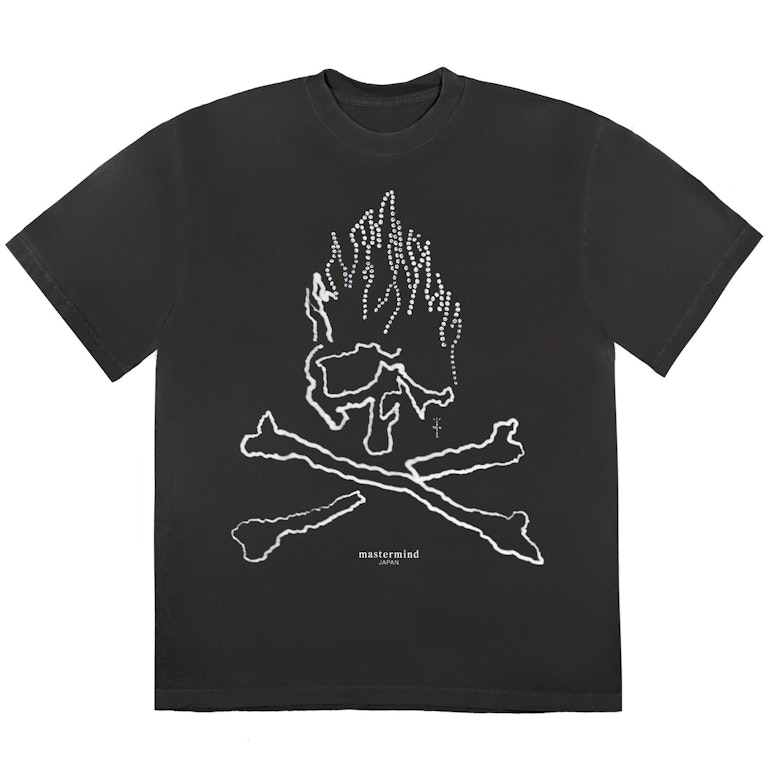 Pre-owned Travis Scott Cactus Jack For Mastermind Skull T-shirt Black