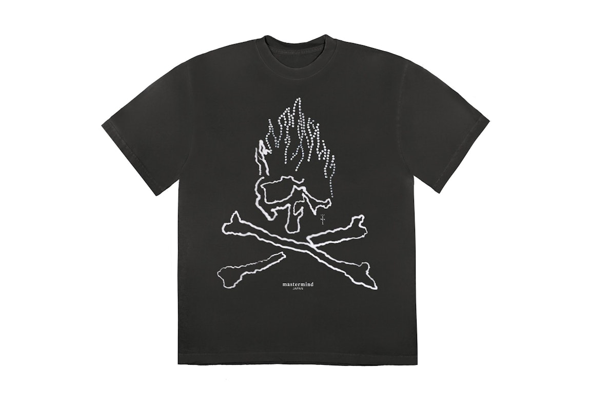 Pre-owned Travis Scott Cactus Jack For Mastermind Skull T-shirt Black