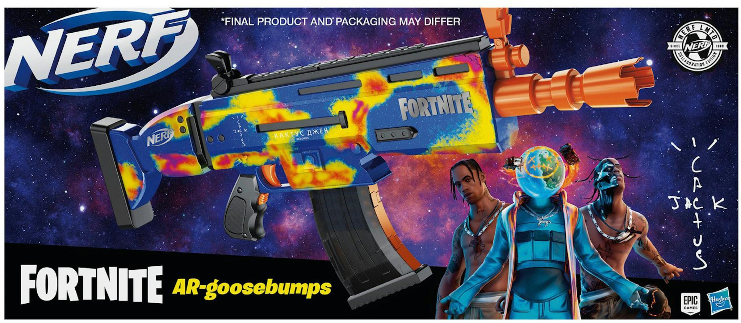 Travis Scott Cactus Jack Fortnite AR-Goosebumps Nerf Elite Dart Blaster - US