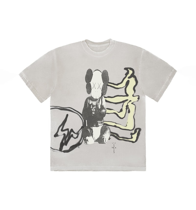 Travis Scott Cactus Jack Kaws For Fragment Tee Aged Yellow Men's