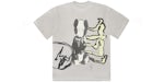 T-Shirt Travis Scott Cactus Jack + Kaws For Fragment gelb verblichen