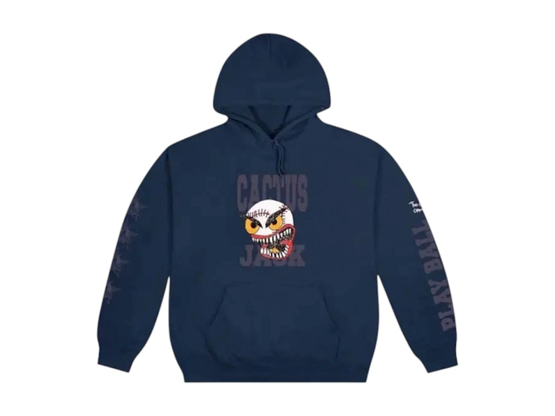 Pre-owned Travis Scott Men's Cactus Jack Play Ball Hoodie In Black