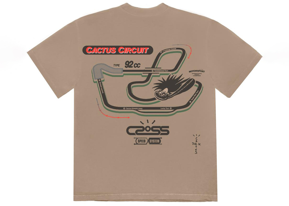 Travis Scott Cactus Jack Racetrack Tee Tan Men's - SS21 - US