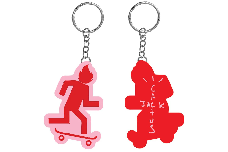 Travis Scott Cactus Jack Skate Keychain Red