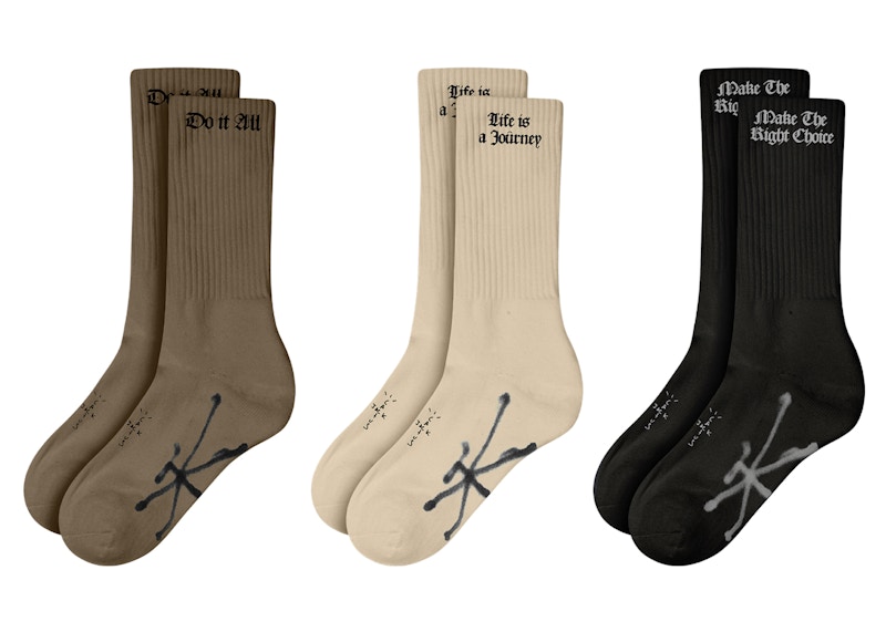 Travis Scott Cactus Jack T-Rexx Sock Set (3 Pack) Multicolor 