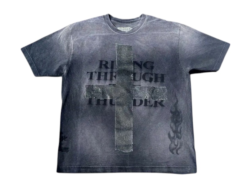 Pre-owned Travis Scott Men's  Cactus Jack Utopia Thunder Tee Shirt In Black