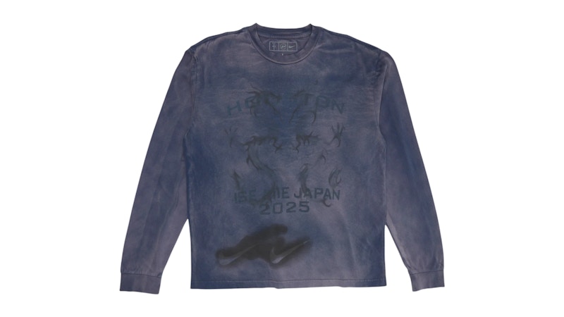 トップス Travis Scott X FRAGMENT XNIKE LONGSLEEVE Travis Scott Cactus Jack x Fragment x Nike Houston To Ise Mie