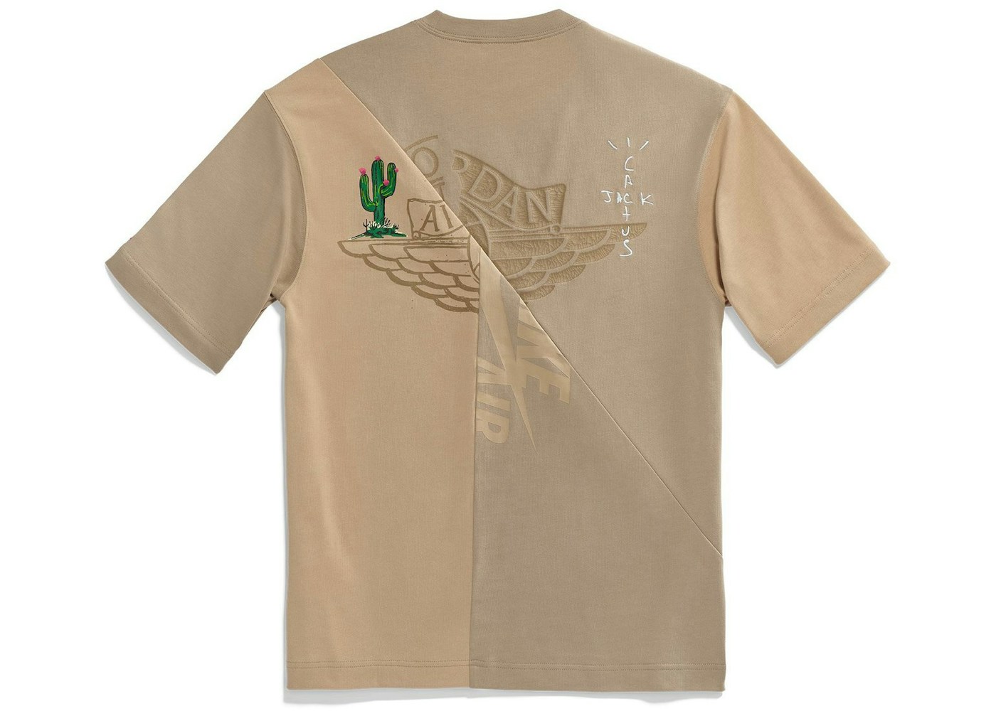 Travis Scott Cactus Jack X Jordan T Shirt Khaki Desert Ss21