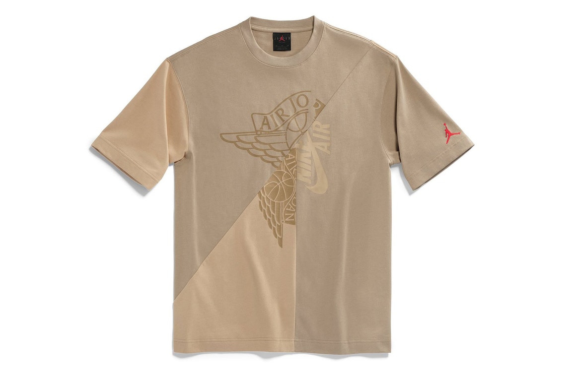Pre-owned Travis Scott Cactus Jack X Jordan T-shirt Khaki/desert