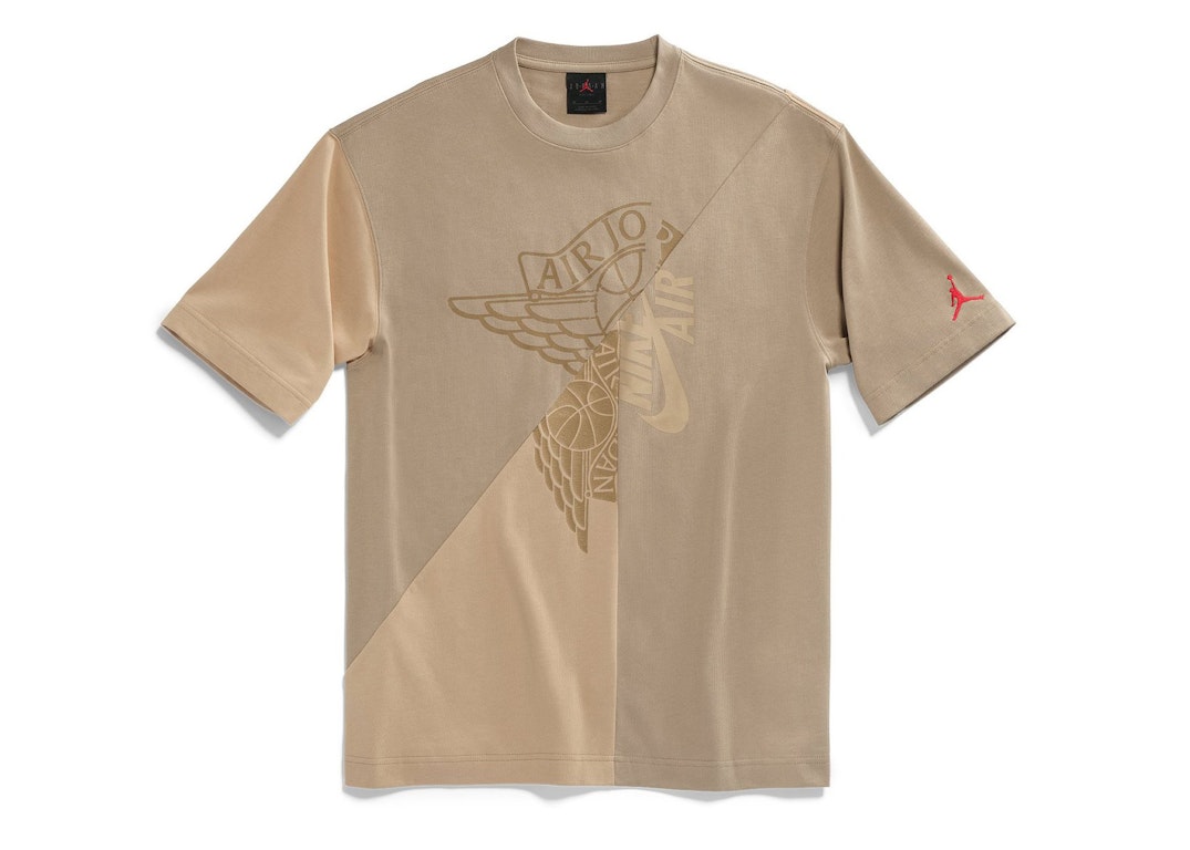Pre-owned Travis Scott Cactus Jack X Jordan T-shirt (asia Sizing) Khaki/desert