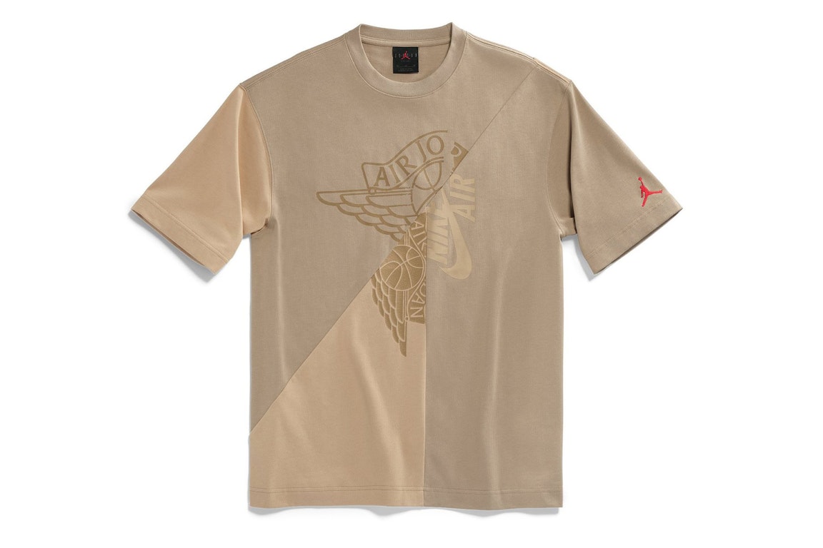 Pre-owned Travis Scott Cactus Jack X Jordan T-shirt (asia Sizing) Khaki/desert