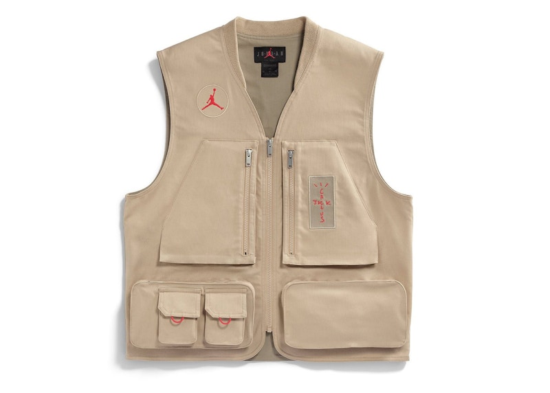 Travis Scott Cactus Jack x Jordan Utility Vest Desert/Khaki/University Red