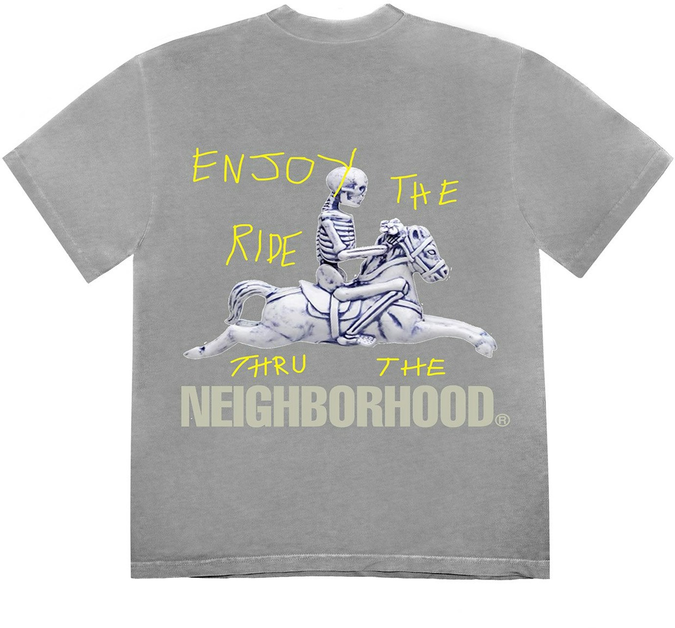 Travis Scott Cactus Jack x Neighborhood Carousel T-Shirt Grey - SS21