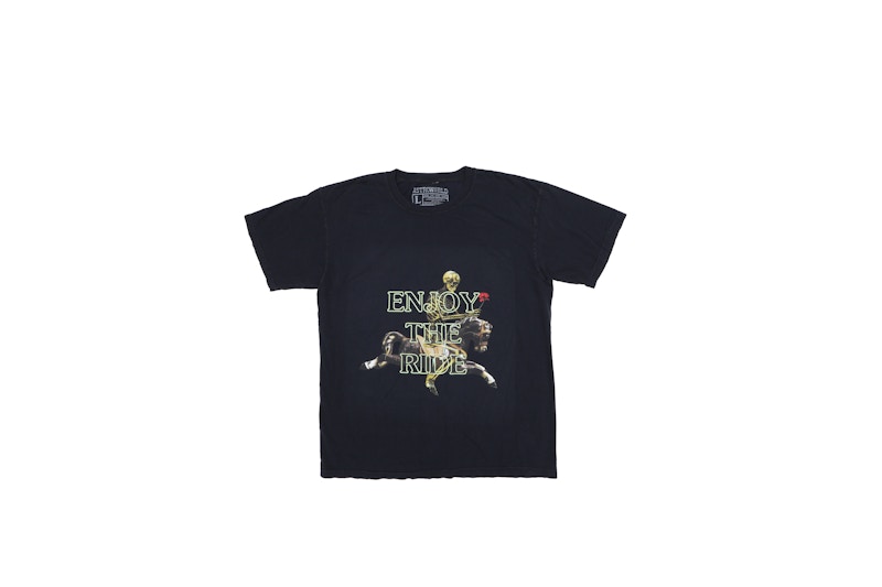 Pre-owned Travis Scott Men's Enjoy The Ride Glow Tee Shirt In Black