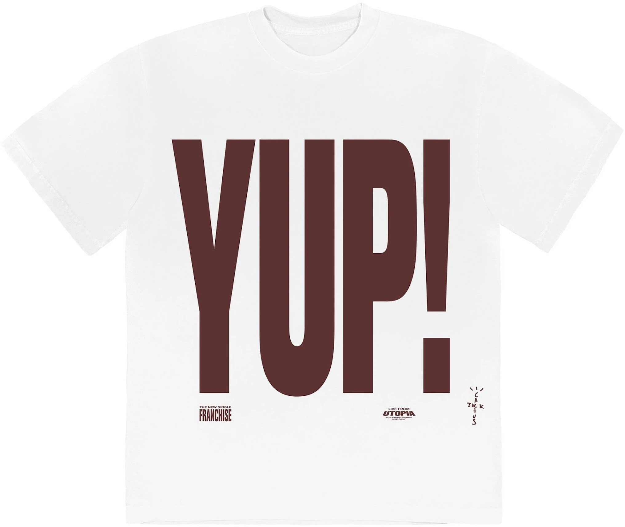 Interpersoonlijk zakdoek longontsteking Travis Scott Franchise Promo YUP! T-Shirt White - FW20 - US