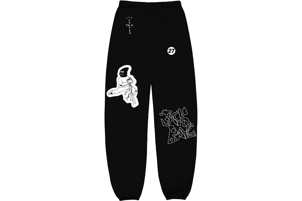 Travis Scott JACKBOYS Mask On Sweatpants Black