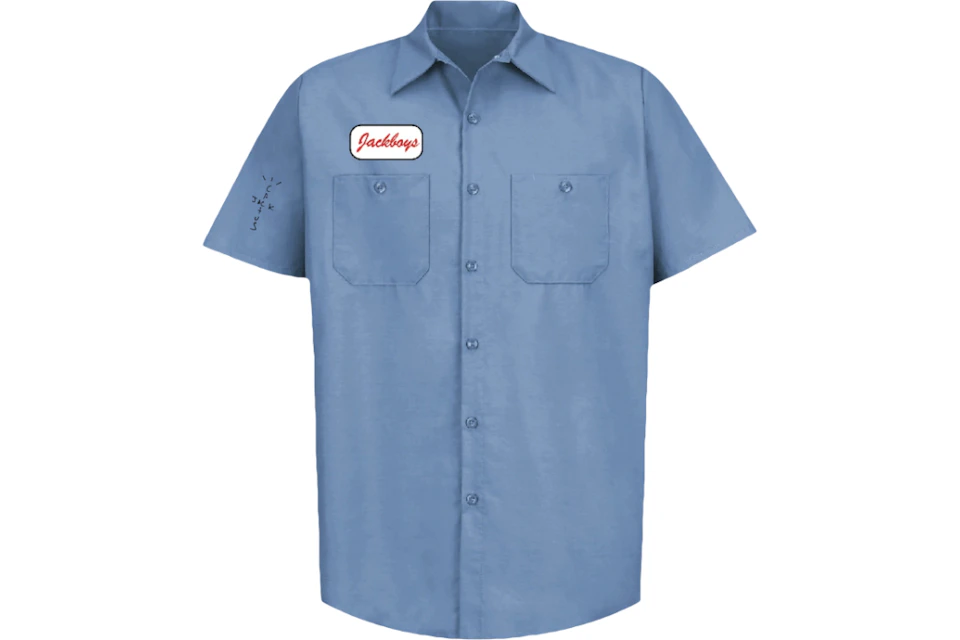 Travis Scott JACKBOYS Work Shirt Blue