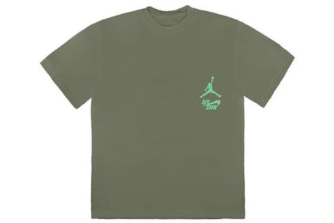 Travis Scott Jordan Cactus Jack Highest T Shirt Olive Men's - FW19 Travis Scott Jordan Cactus Jack Highest T Shirt Olive Men's - FW19