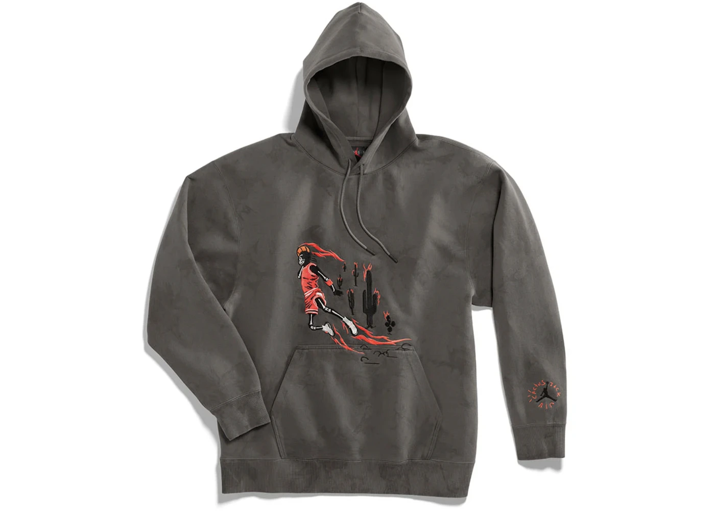 Travis Scott Jordan Washed Suede Hoodie Grey Men s FW19 US