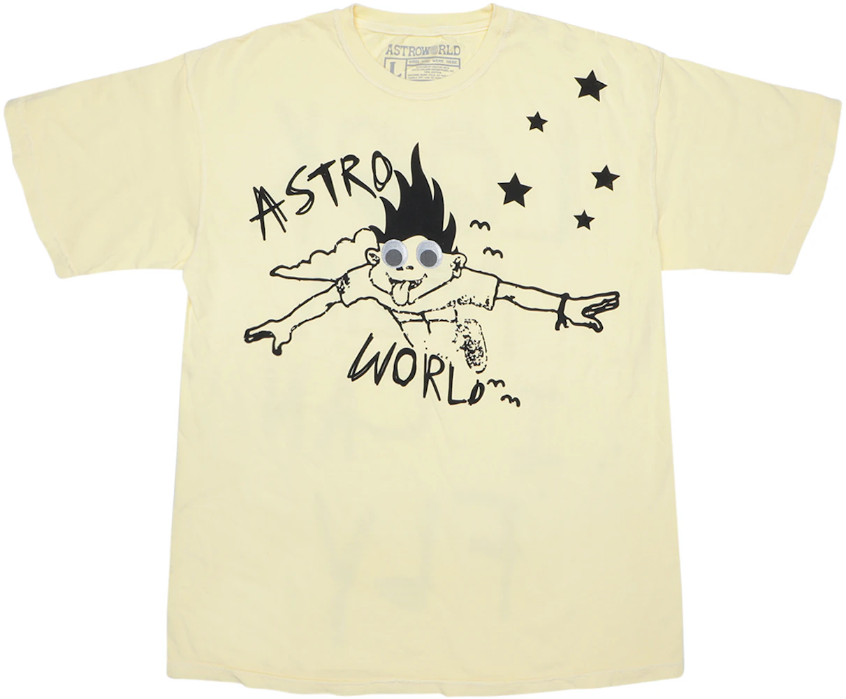 ASTROWORLD - WHITE TEE LOOK MOM I CAN FLY TRAVIS SCOTT