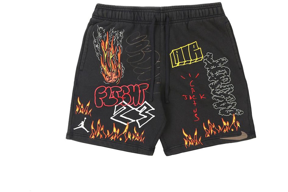 Travis Scott MJ Fleece Short Black