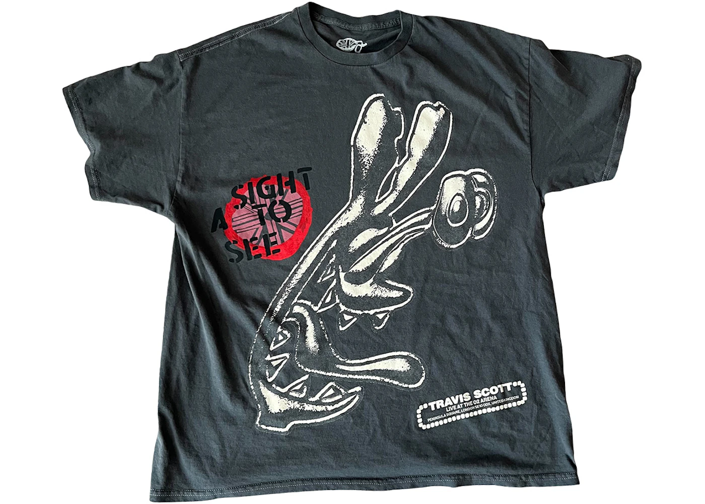 Travis Scott O2 A Sight To See T-shirt Black Men's - US