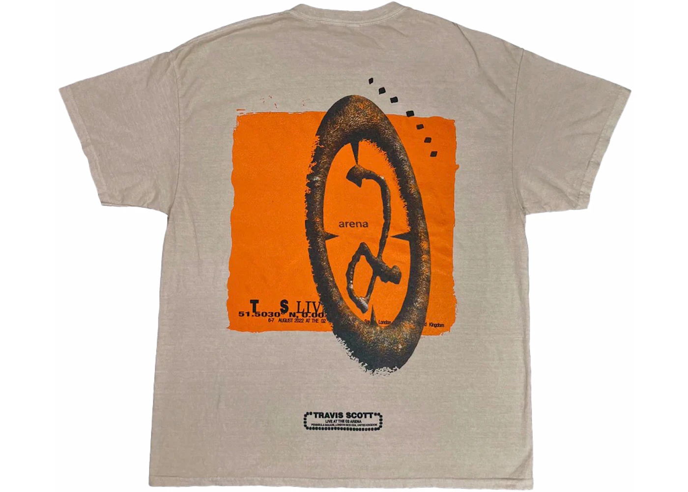 Travis Scott O2 Live T-shirt Sand Men's - SS22 - US