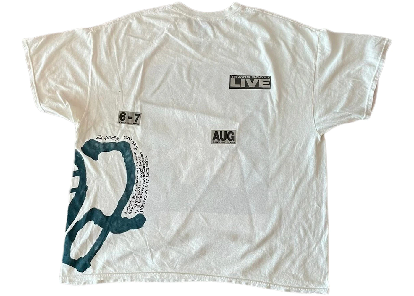 Travis Scott O2 Live Union Jack T-shirt White Men's - US