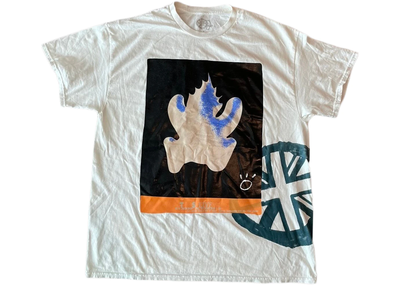 Travis Scott O2 Live Union Jack T-shirt White Men's - US