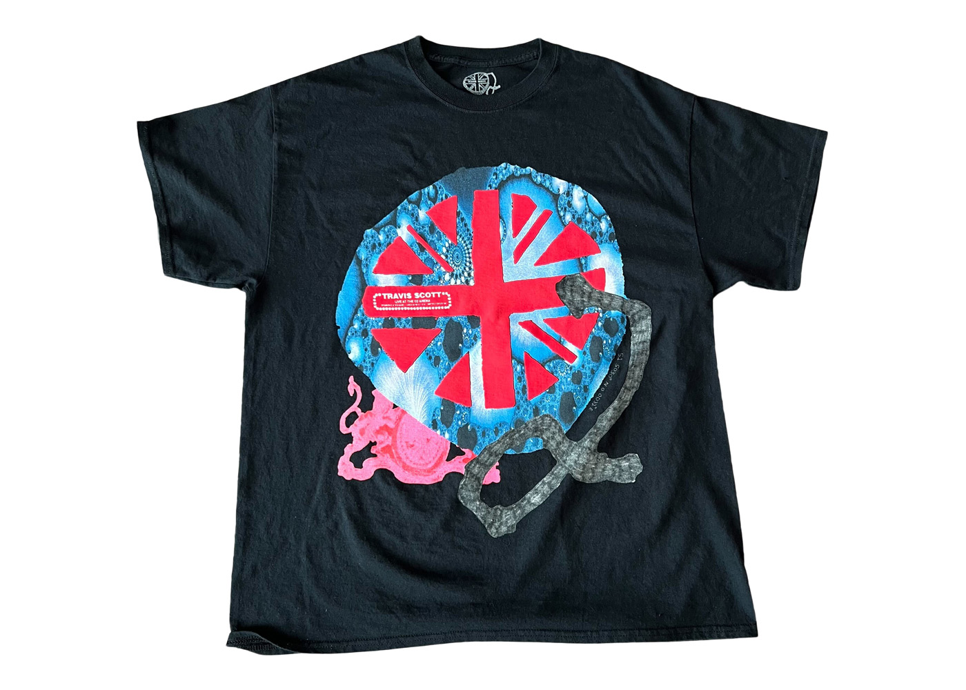 Travis Scott O2 Union jack T-shirt Black Men's - US