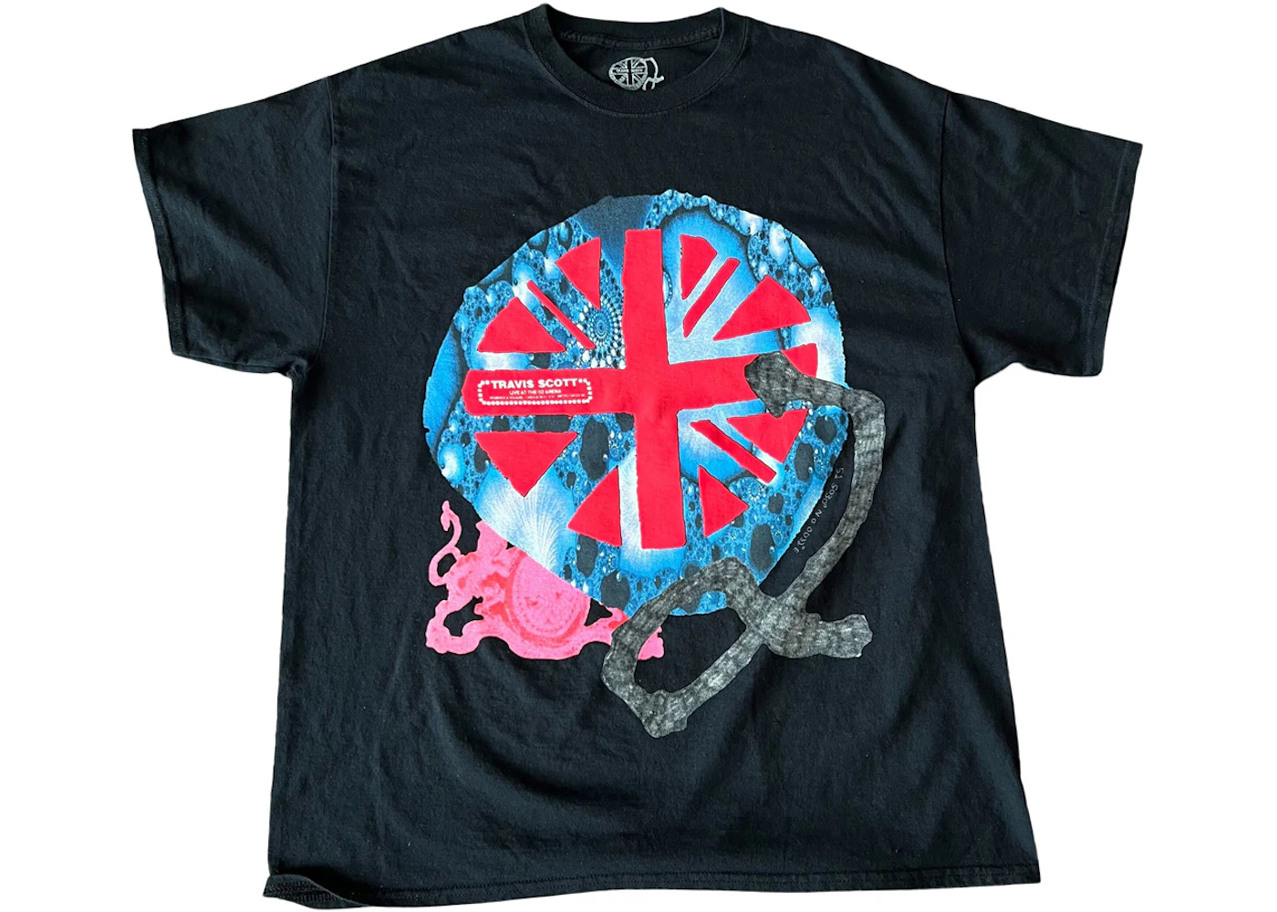 Travis Scott O2 Union jack T-shirt Black Men's - US