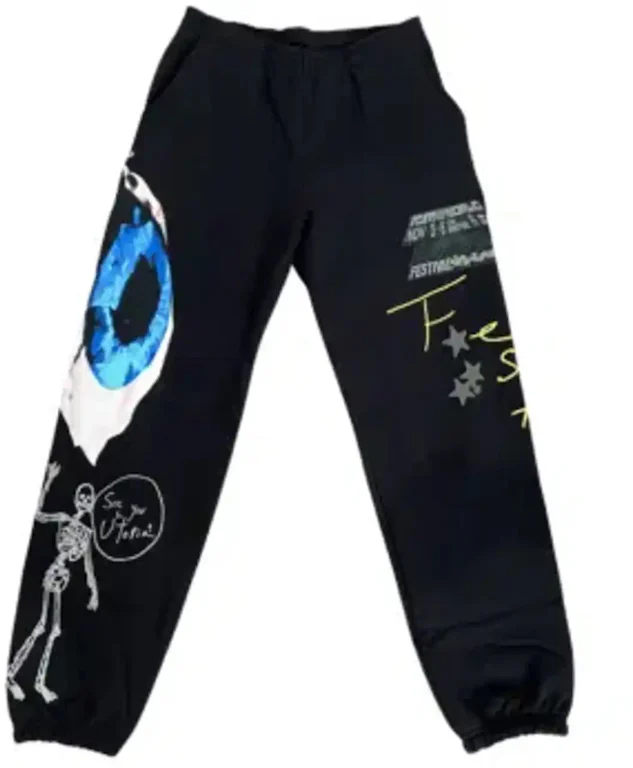 Travis Scott Official Astrofest 2021 Pants Black - FW21 - CN