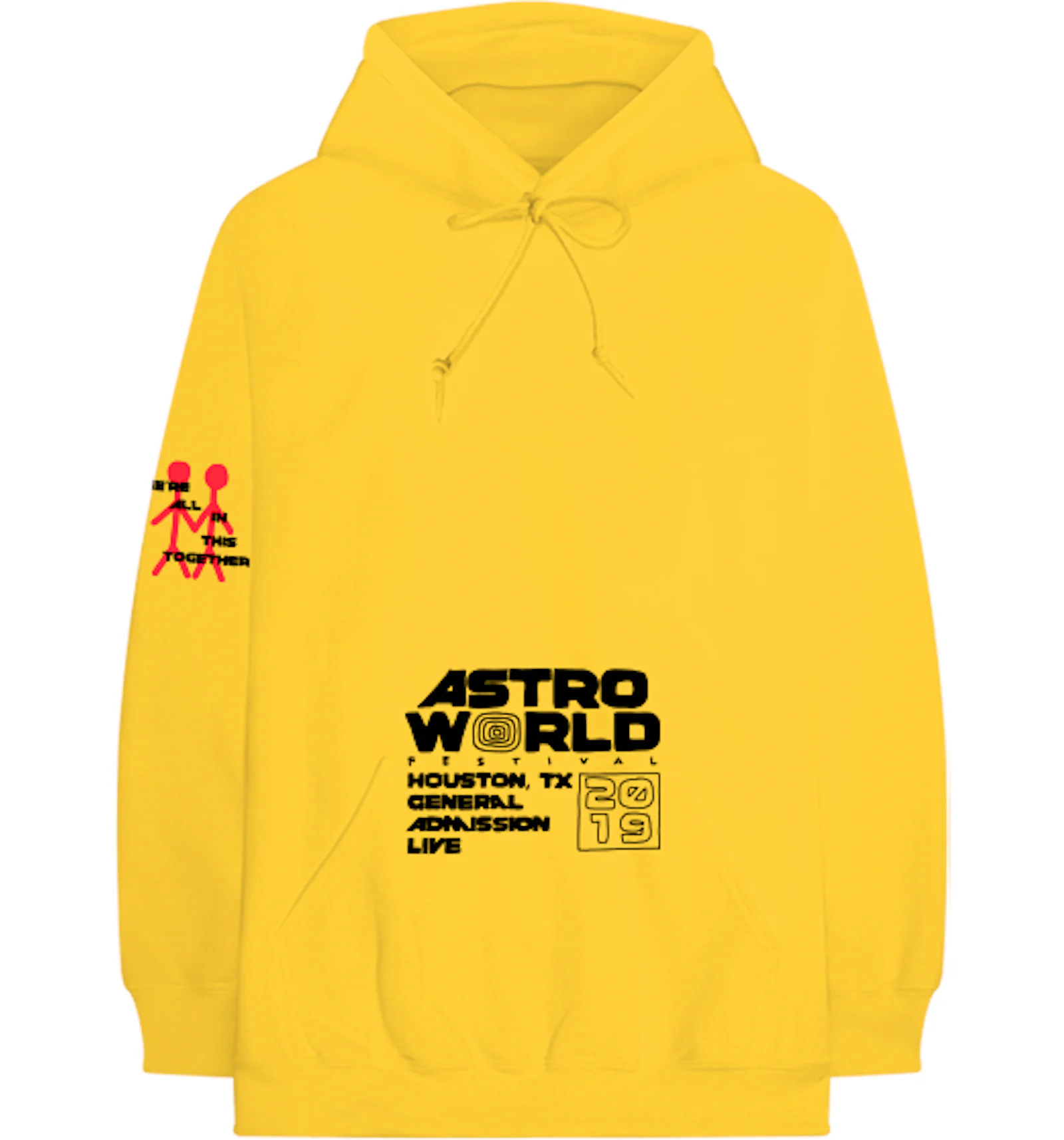 Astroworld merch online yellow hoodie