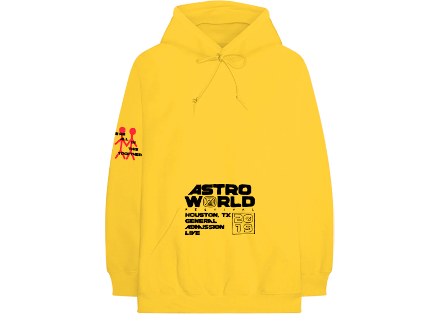 Yellow astroworld hoodie on sale