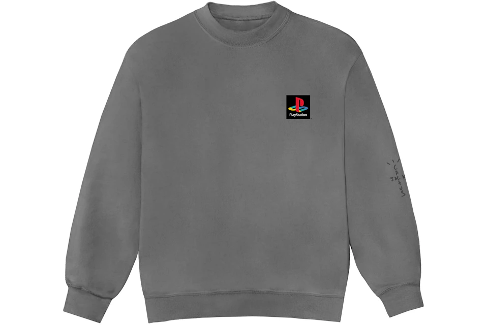 Travis Scott PS Classic Crewneck Washed Grey