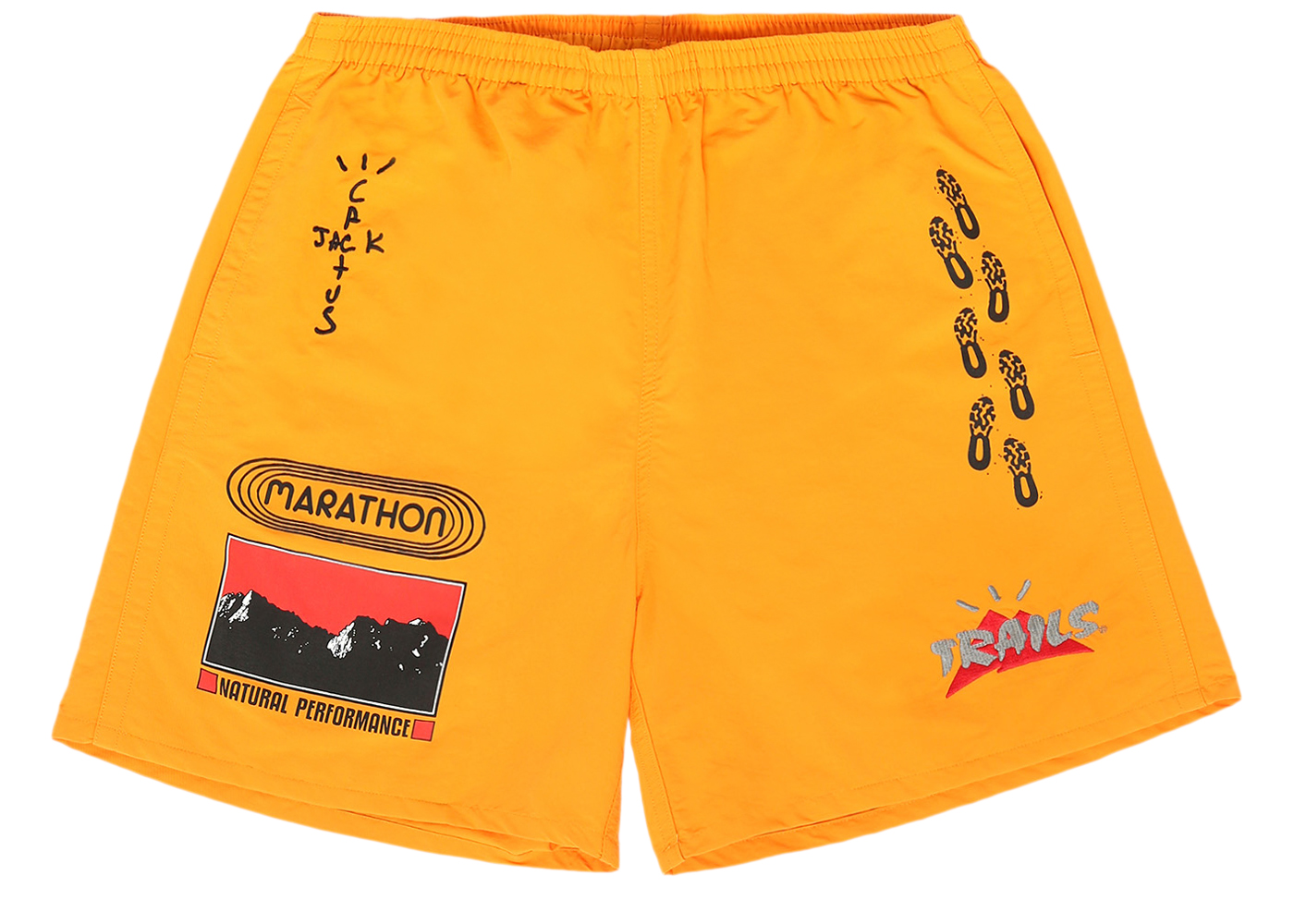 Travis Scott Path Shorts Gold  Sサイズ