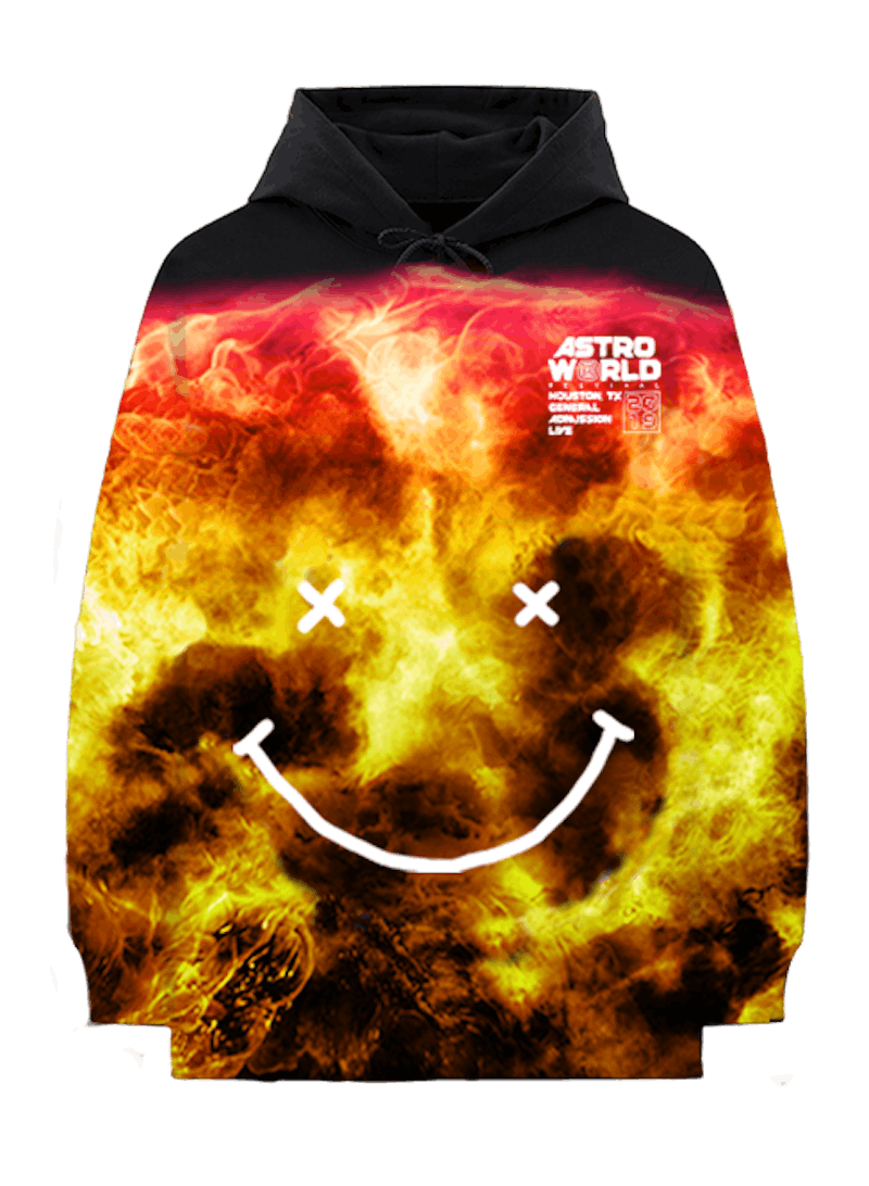 Pre-owned Travis Scott Men's  Poster Hoodie In Multi